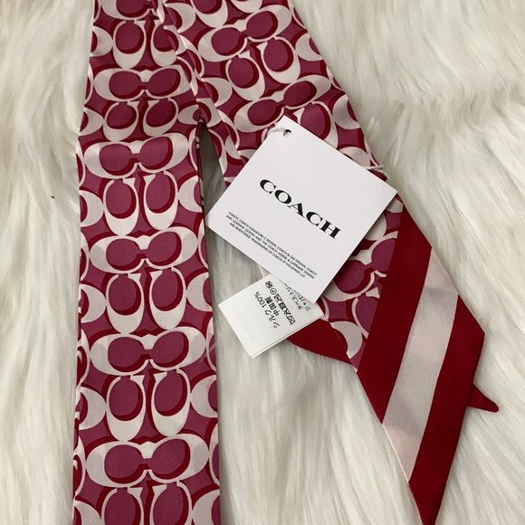 COACH Signature Print Silk Skinny Scarf Set of 3 - Picture 3 of 7
